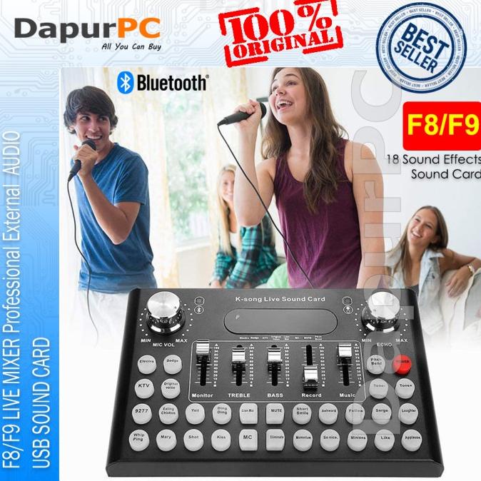 F8 / F9 Live Mixer Professional External Audio Usb Sound Card