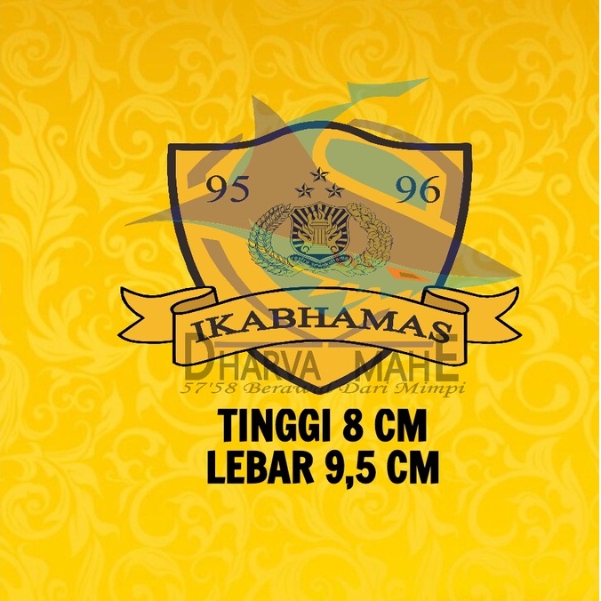 

Stiker IKABHAMAS, Stiker Ikatan Bhayangkara Emas, Stiker Bintara Polisi Tahun 1995-1996, Stiker Polisi,