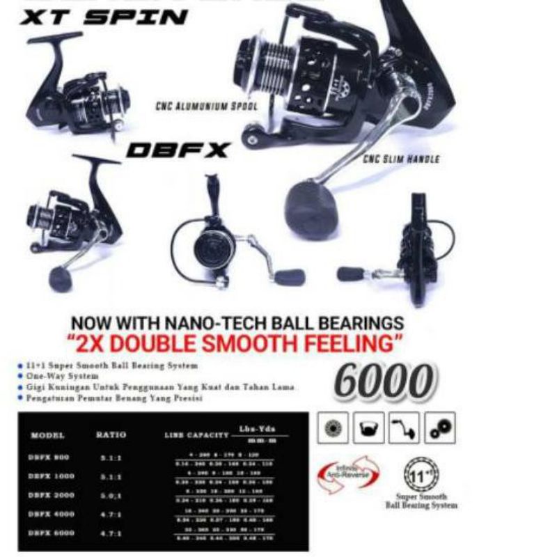 REEL DAIDO BLACK BASS XT dan SPIN 6000 ONE WAY GRATIS SPOOL dan HANDLE MURAH