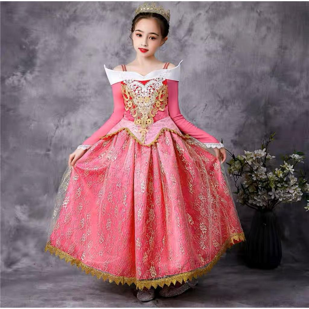 Kostum Dress Princess Aurora Pink