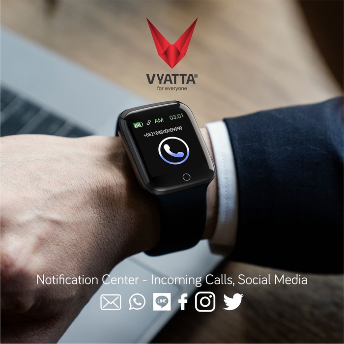 VYATTA FitMe Prime Smartwatch - ColorLCD HeartRate Oxygen Waterproof