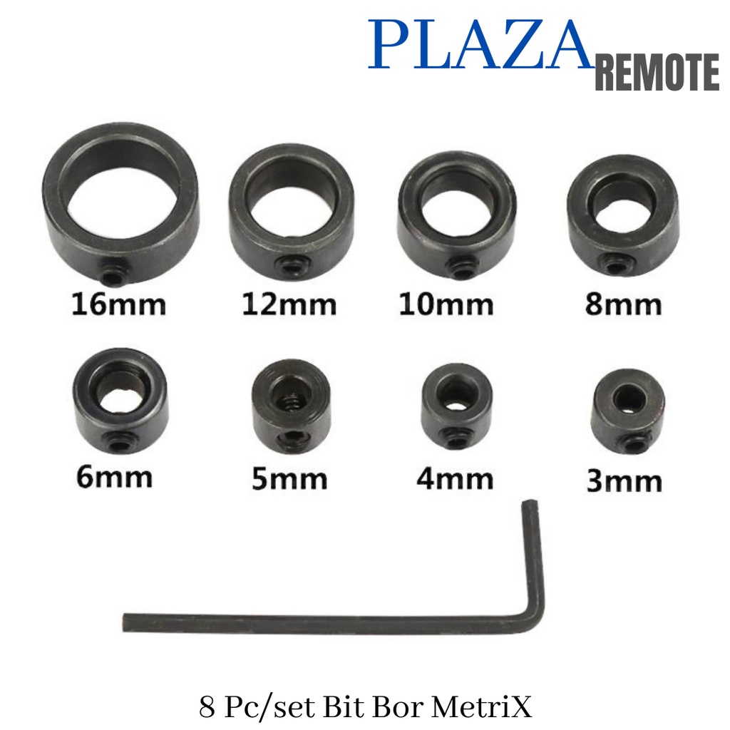 3-16 MM 8 PC RING PEMBATAS KEDALAMAN MATA BOR SET STOPPER