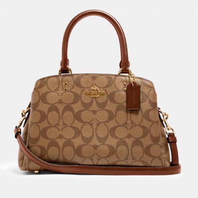 HARGA MURAH   [ORIGINAL 100%] Coach F91494 Mini Lillie Carryall In Signature Canvas/Coach Hand Bag -