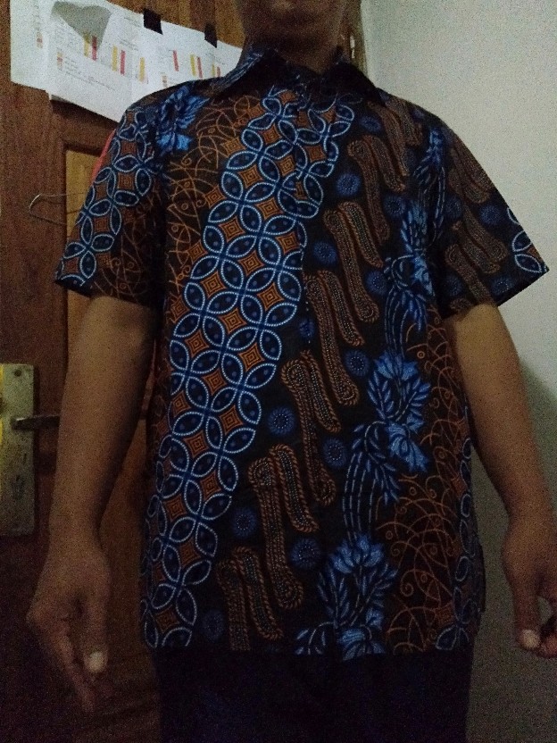 Bswart Batik Hrb026 Kenongo Hem Pendek Padi Pekalongan M L Xl Batik Pria Murah Modern Grosir