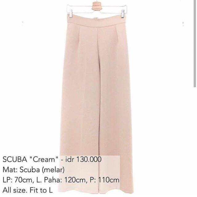 Celana Kulot Iymelsayshijab Cream Preloved