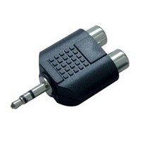 Konektor Adaptor 3.5mm Mini Stereo Plug 2 RCA to Aux Mini 3,5mm Converter Konverter Audio 2RCA Ba-41A