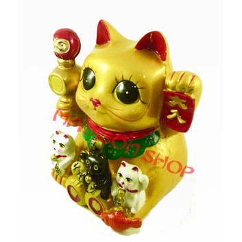 CELENGAN KUCING MANEKI NEKO LUCKY CAT GOLD PIGGY BANK