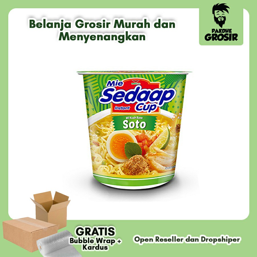

Sedaap Cup Mie Instan Soto 81 gram / Mie Sedap / Mie Instan