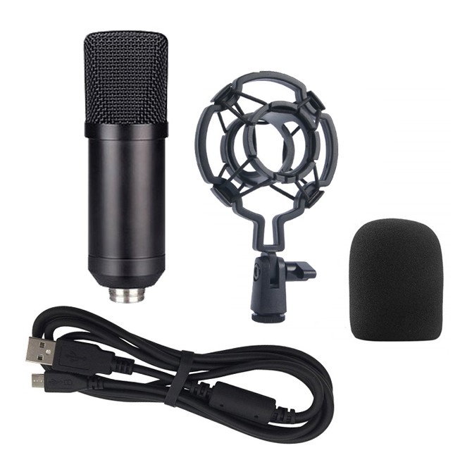 TaffSTUDIO Mikrofon Kondenser Studio USB dengan Shock Proof Mount