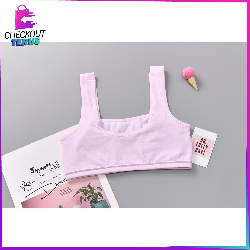 CT P75 77 Pakaian Dalam Remaja Miniset Anak Perempuan Mini Set Bra Anak Remaja Sport Bra BH ABG Miniset Remaja