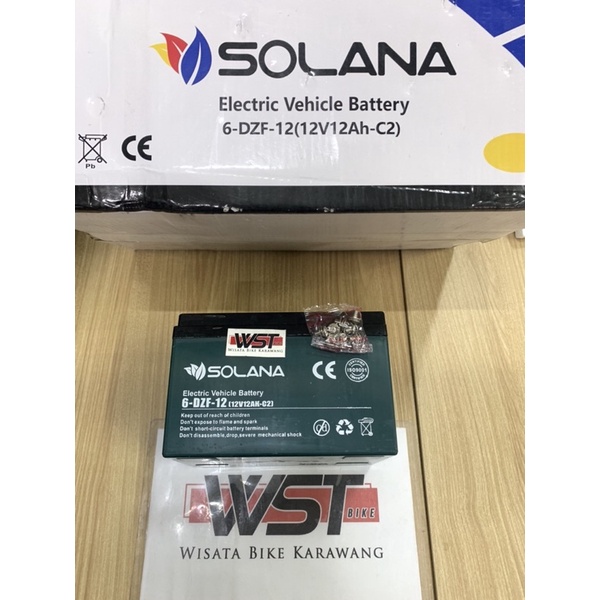 Baterai Aki Sepeda Listrik SELIS 12V 12AH SOLANA