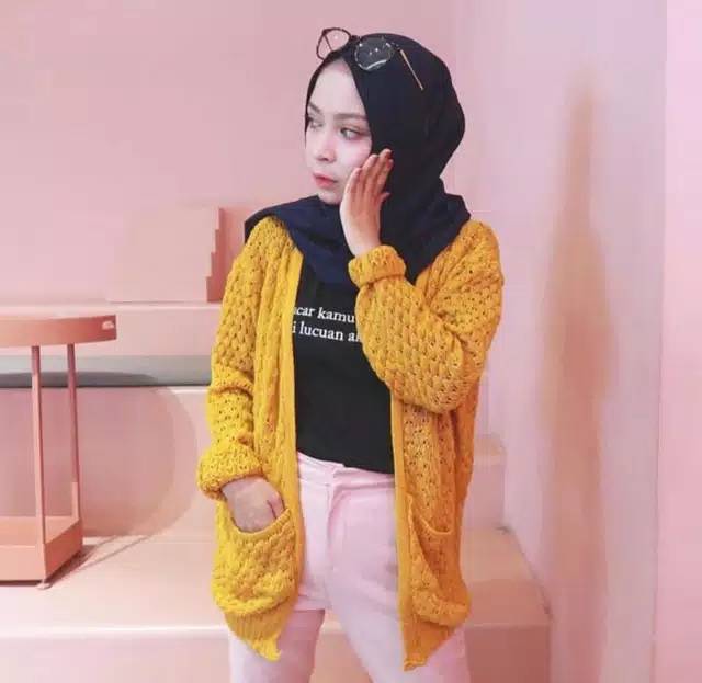 CARDIGAN POPCORN KNIT | SWEATER PREMIUM