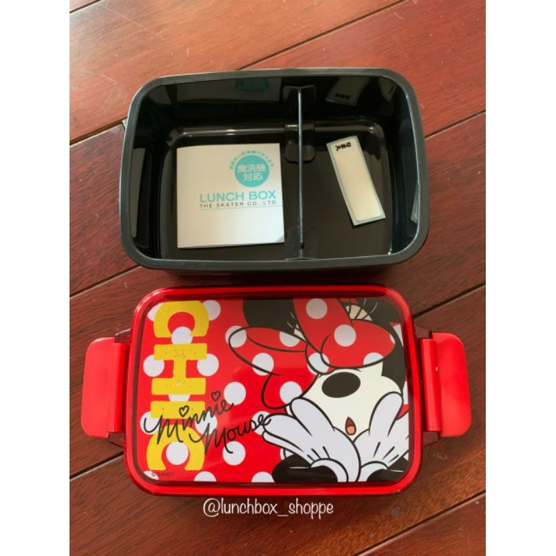 minnie mouse lunch box set skater japan ( merah )