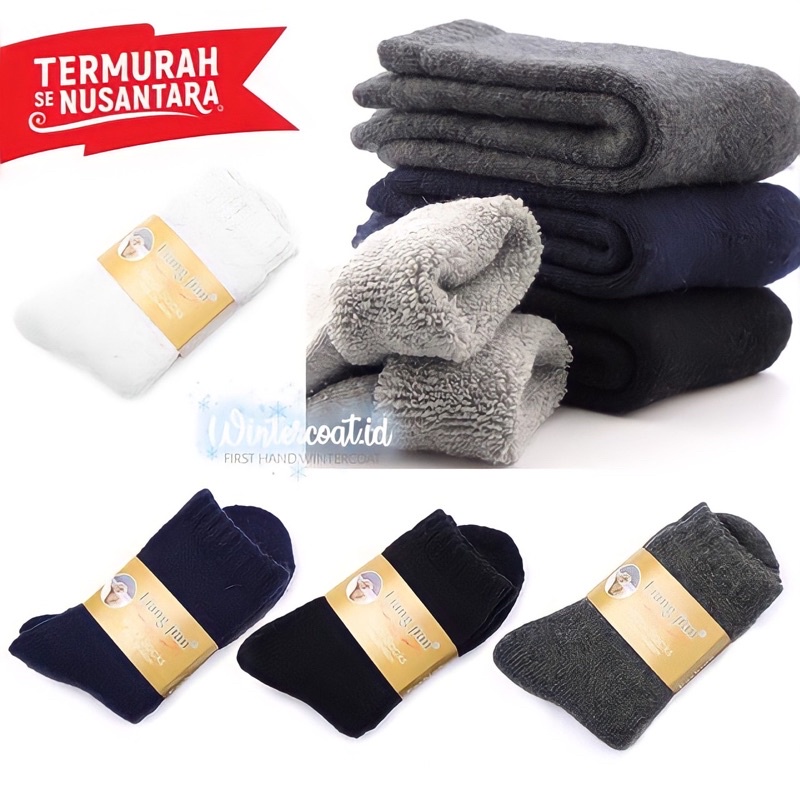 Kaos Kaki Wool Bulu Domba Import tebal hangat winter thermal socks musim dingin PRIA WANITA gunung