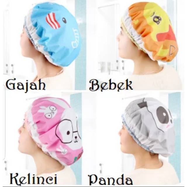 SHOWER CAP KARAKTER /TOPI TUTUP KEPALA MANDI