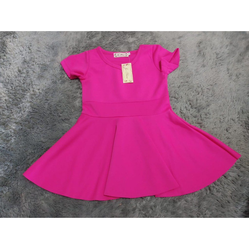 dress anak lnice 34-8 fuschia tanpa bandana