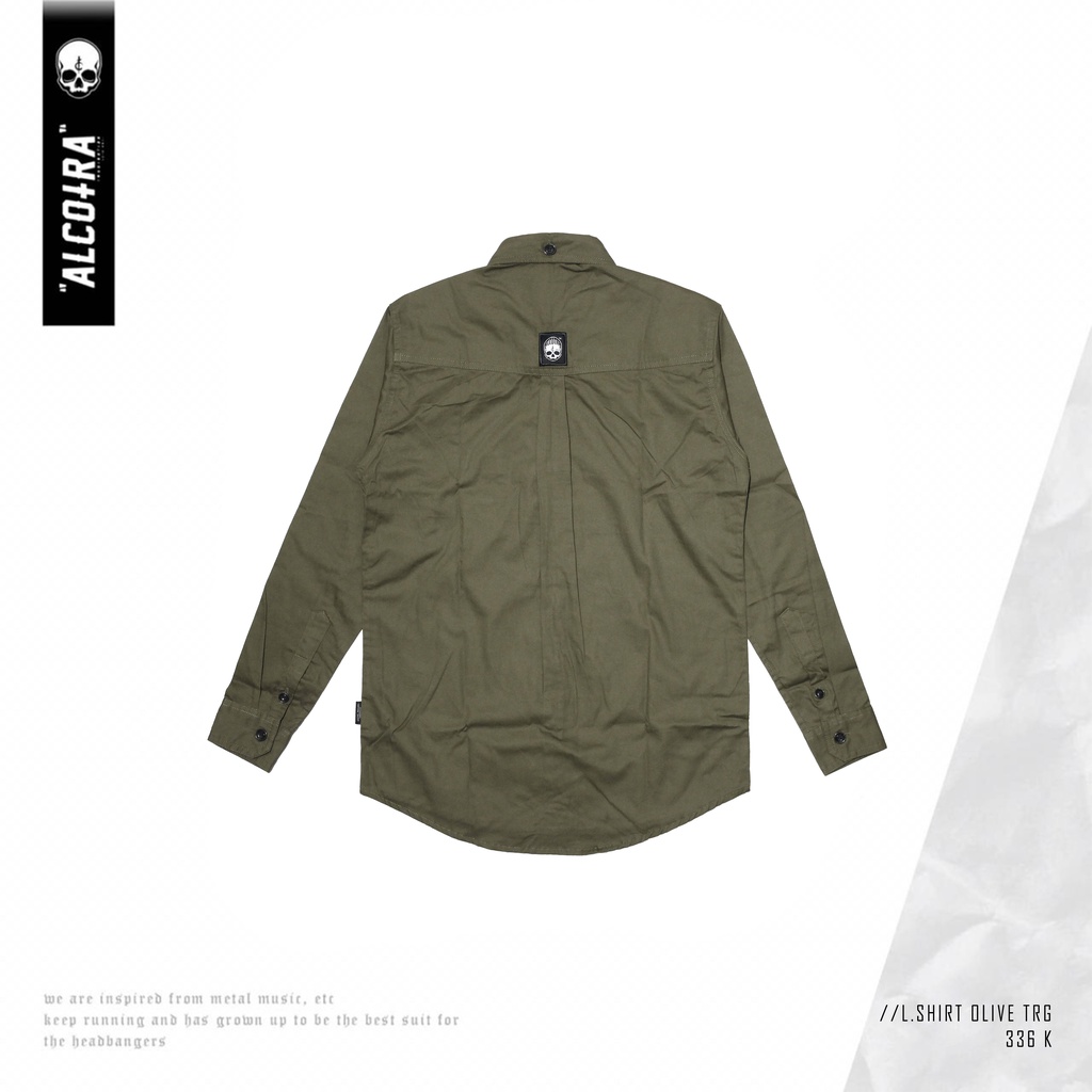 L.SHIRT OLIVE TRG // KEMEJA LENGAN PANJANG OLIVE BARU