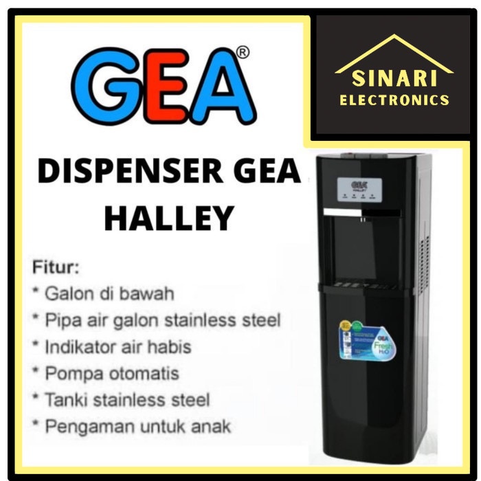 GEA HALLEY Dispenser Galon Bawah dengan Kompresor