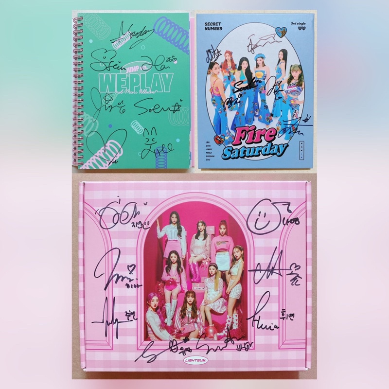 Weeekly Secret Number Lightsum - Signed Album - We Play, Fire Saturday, Vanilla Mwave Makestar sign