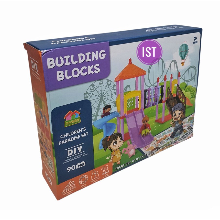 MWN Mainan Building Blocks Children's Paradise Set 90 Pcs No.W699-25