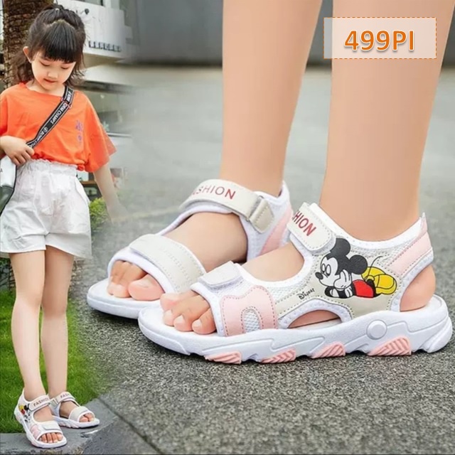 Sandal Anak Jerry Mouse Cewek Cowok Abu Hijau Pink (499)