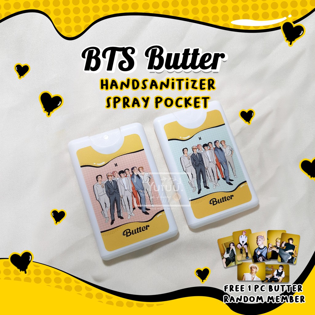 BUTTER Handsanitizer Spray Pocket Bangtan / KPOP Handsanitizer fanmade