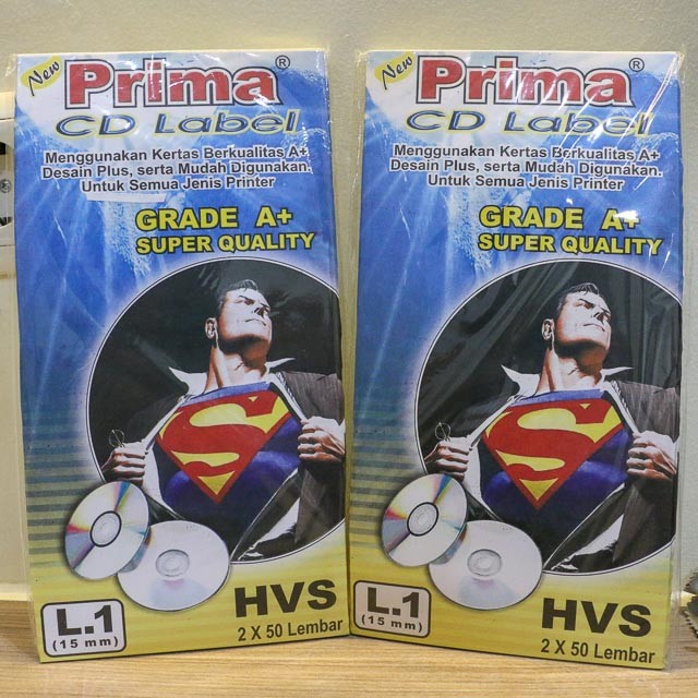 Label CD Prima HVS 20x50 Lembar