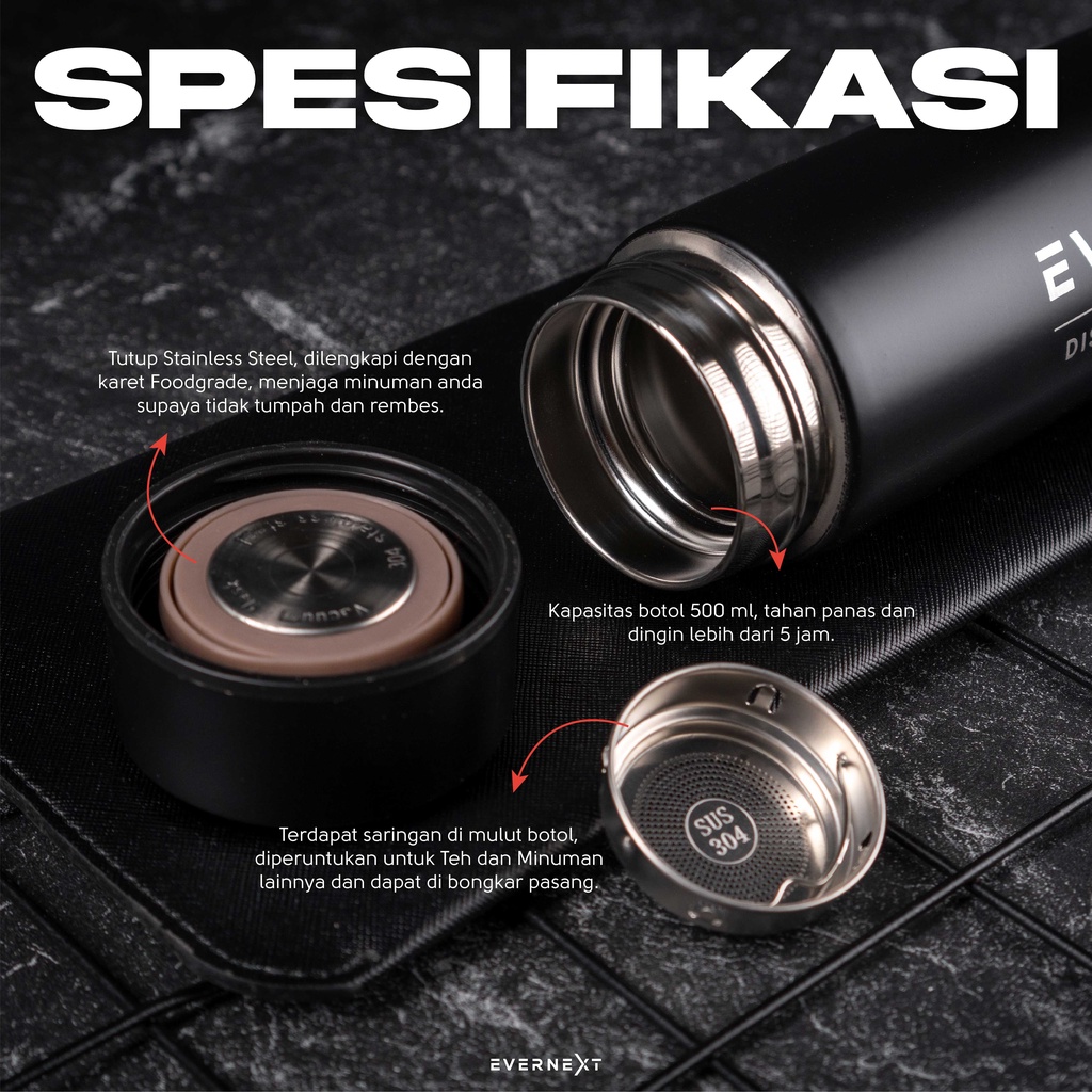 Botol Minum Tumbler Termos 500ml Air Panas Dingin Kopi Teh Wedang Souvenir Pesta Pernikahan Travelling Camping Outdoor