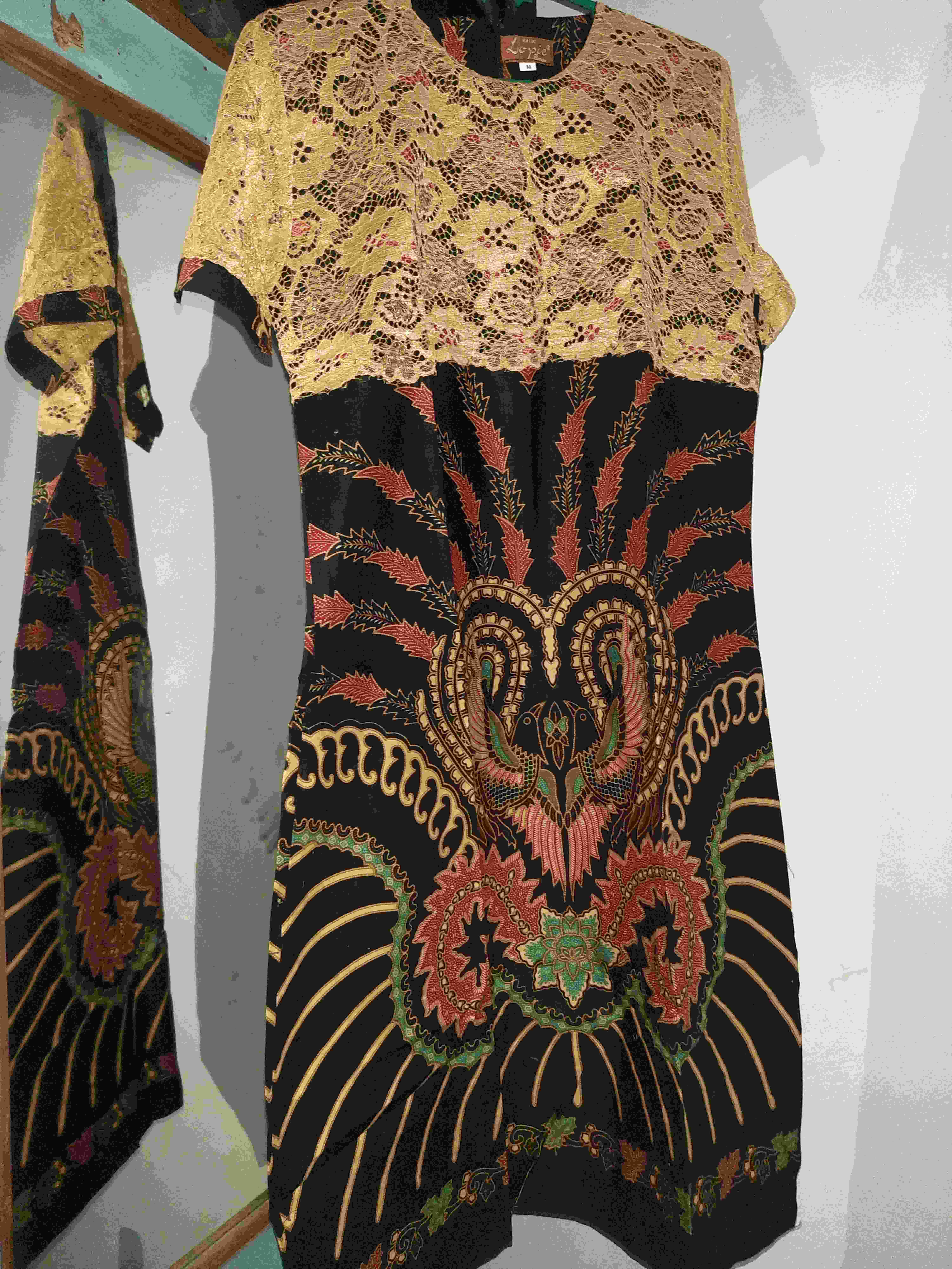 Couple Sarimbit Batik Dress Brukat Cendrawasih #12 Seragaman Batik Kerja Kantor