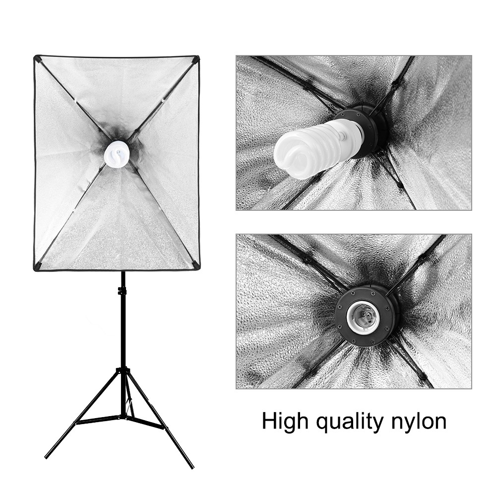 Softbox Reflektor Payung Studio 50x50cm 60x60cm 80x80cm 60x90cm E27 Single Lamp Socket TaffSTUDIO