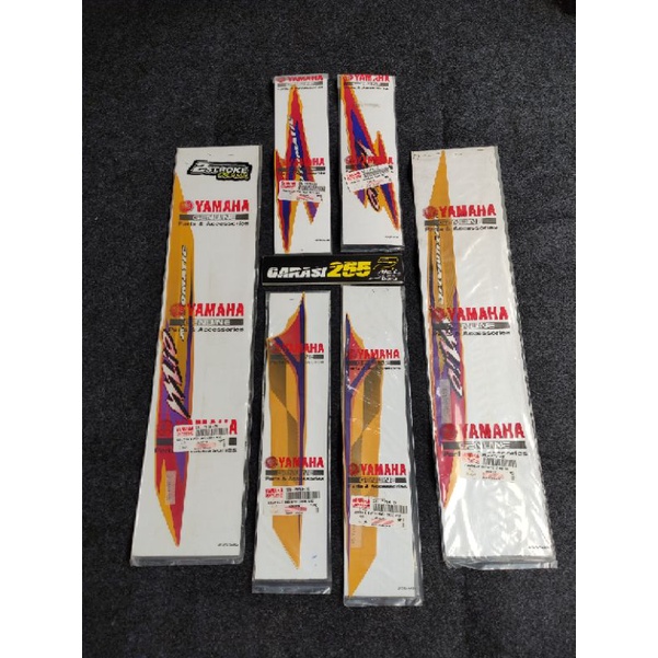 striping sticker list body yamaha mio sporty tahun 2003 2004 kuning original yamaha nos striping mio