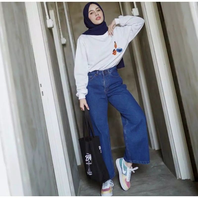 CELANA KULOT JEANS celana panjang WANITA  kulot