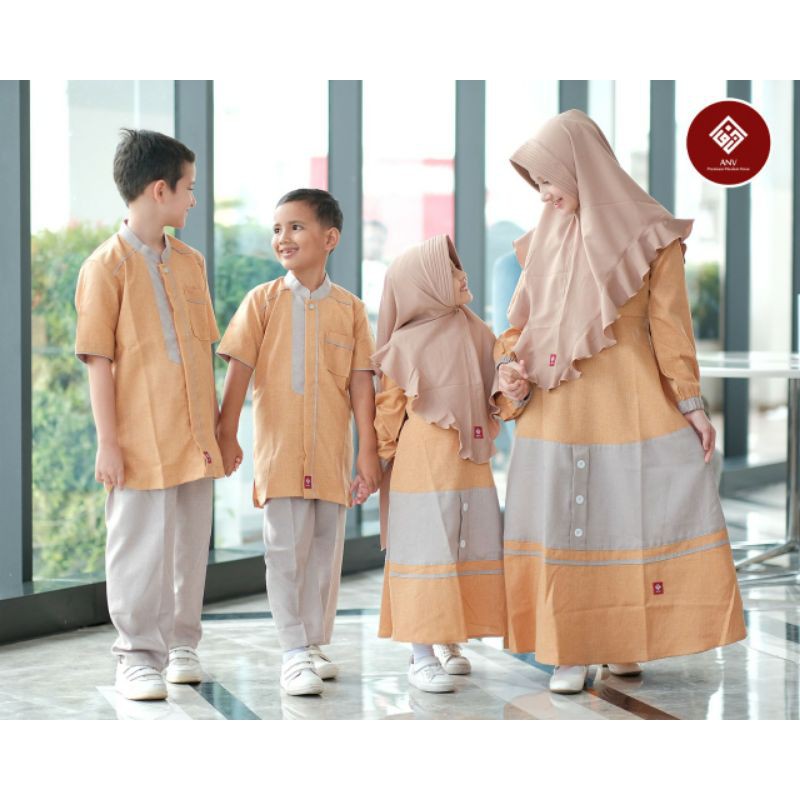 GAMIS ANAK GFLA KATUN MADINA KHIMAR FALISHA SERIES 2-14 TAHUN FALISHA SERIES ORIGINAL ANV