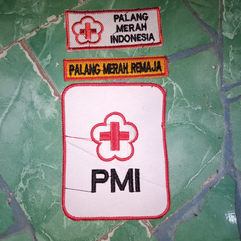 PMI PMR kuning bordir set isi 3 biji