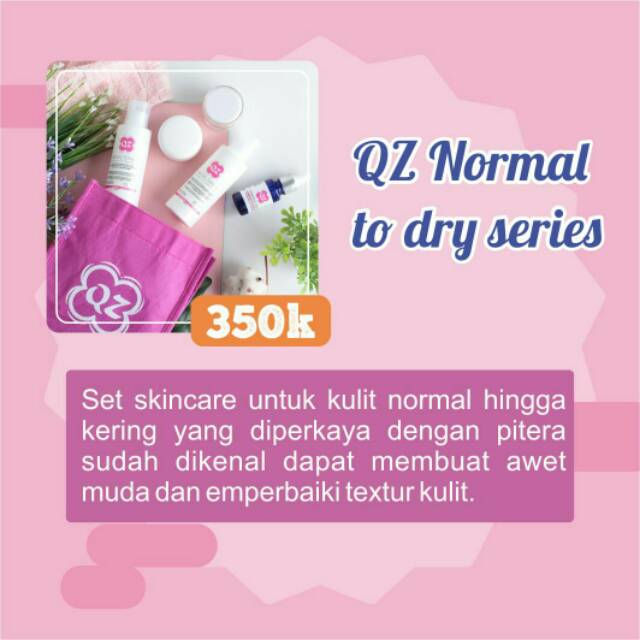 skincare farmasiQZ Bpom for normal&dry skin