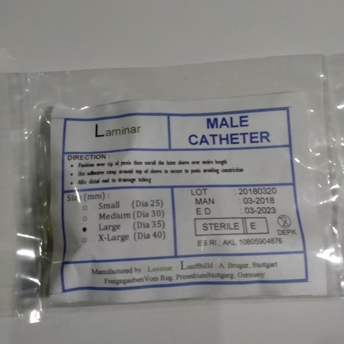Kondom Kateter Ukuran L /Condom Catheter Size L / Male Catheter L