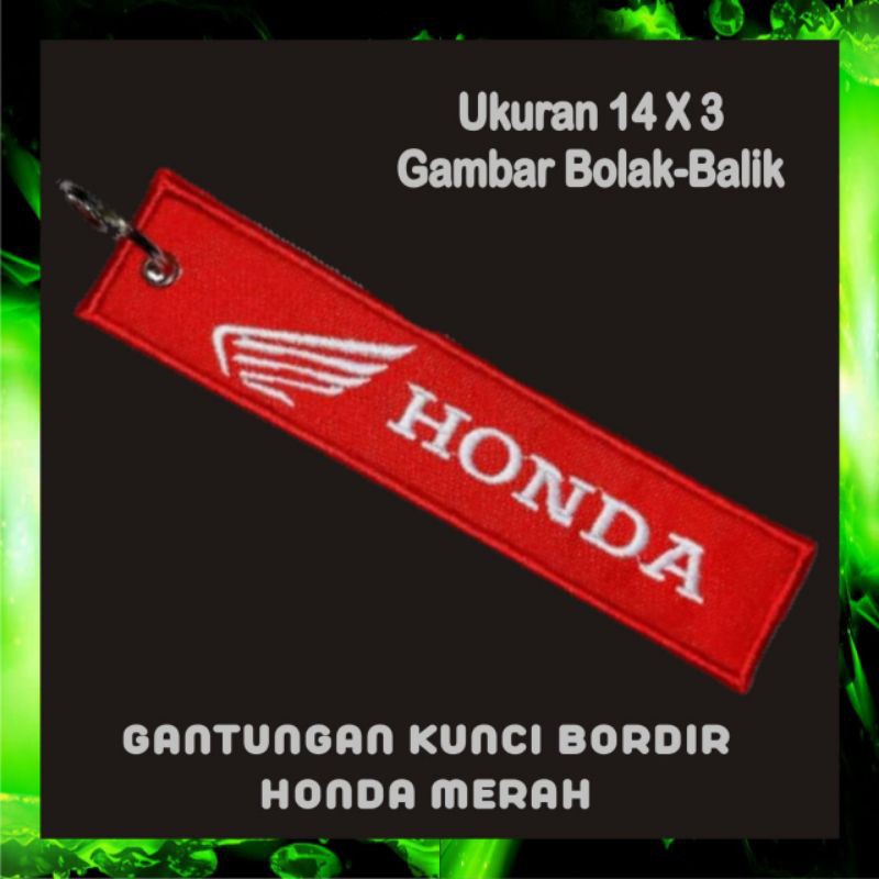 Gantungan Kunci Motor Mobil Rumah Tas Bordir HONDA