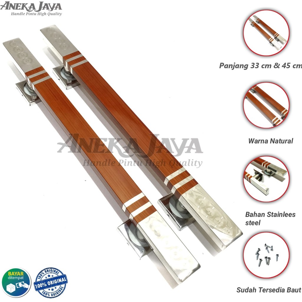 4 Handle pintu rumah daun pintu 2 kupu tarung panjnag 33 cm &amp; 45 cm / Gagang Tarikan Pegangan pintu