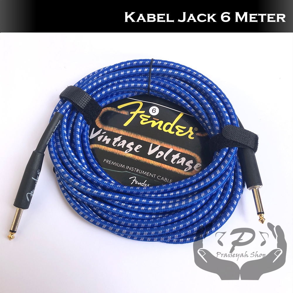 Kabel Jack Alat Musik Gitar / Bass / Keyboard Low Noise 3 / 6 Meter