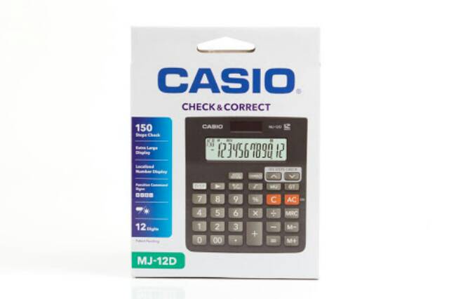 CASIO MJ-12D - Kalkulator Desktop - Check &amp; Correct Calculator #ORIGINAL# GARANSI RESMI