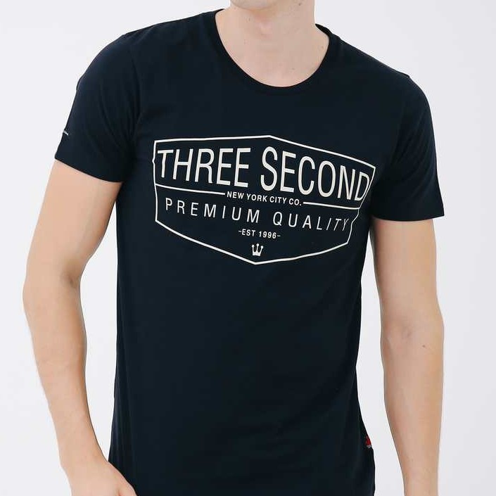 3SECOND KAOS 3SECOND THREE SECOND CUSTOM HITAM TSHIRT 3SECOND