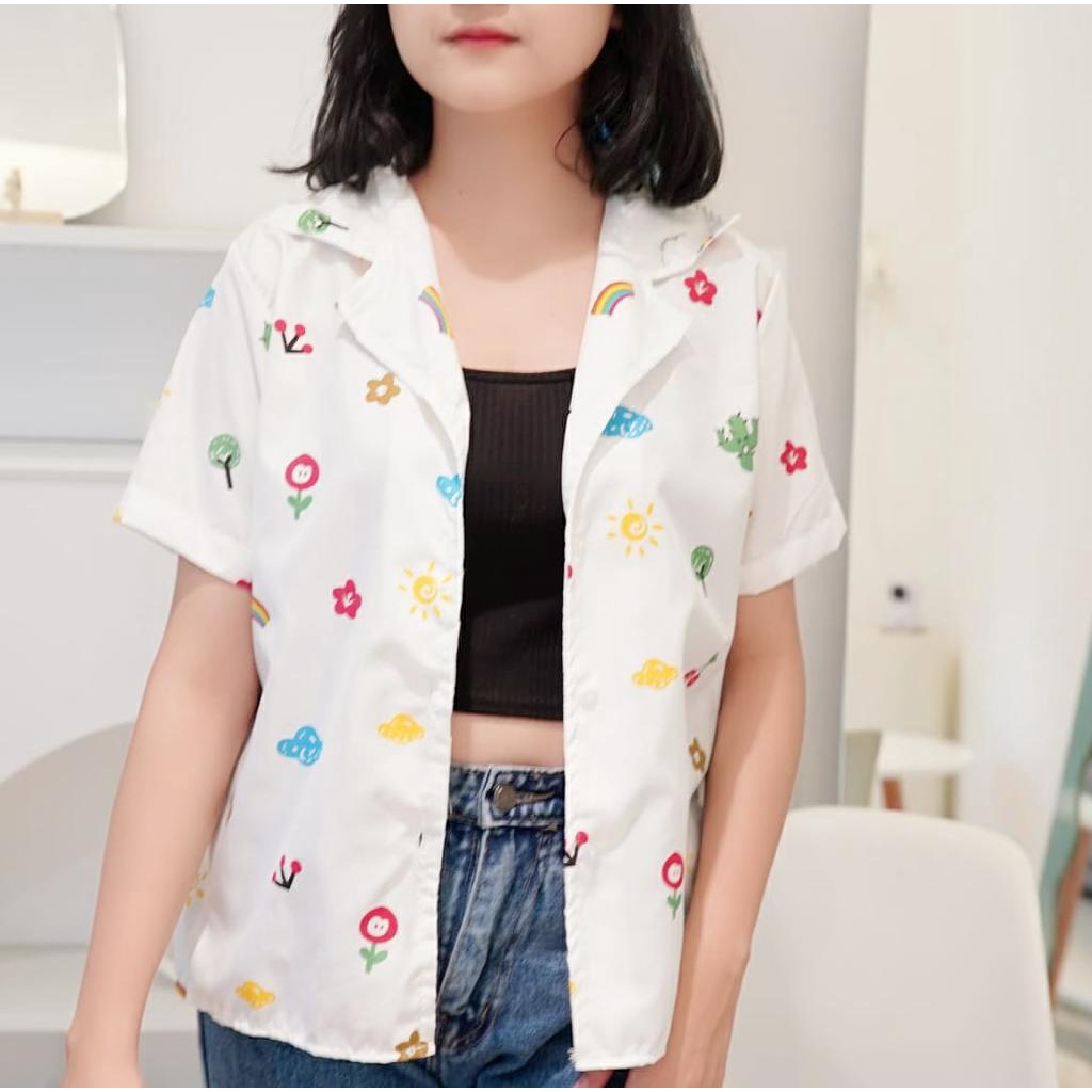 BEFAST - ZFS OOTD kemeja DANIA / DAYLIGHT CUTE SHIRT / Kemeja Wanita Keluaran Terbaru / Pakaian Wanita Kekinian 2022 / Kemeja Bisa Di Jadikan Outer / Fashion Wanita Trendy / Kemeja Wanita Casual / Outfit Selebgram Terlaris / Termurah