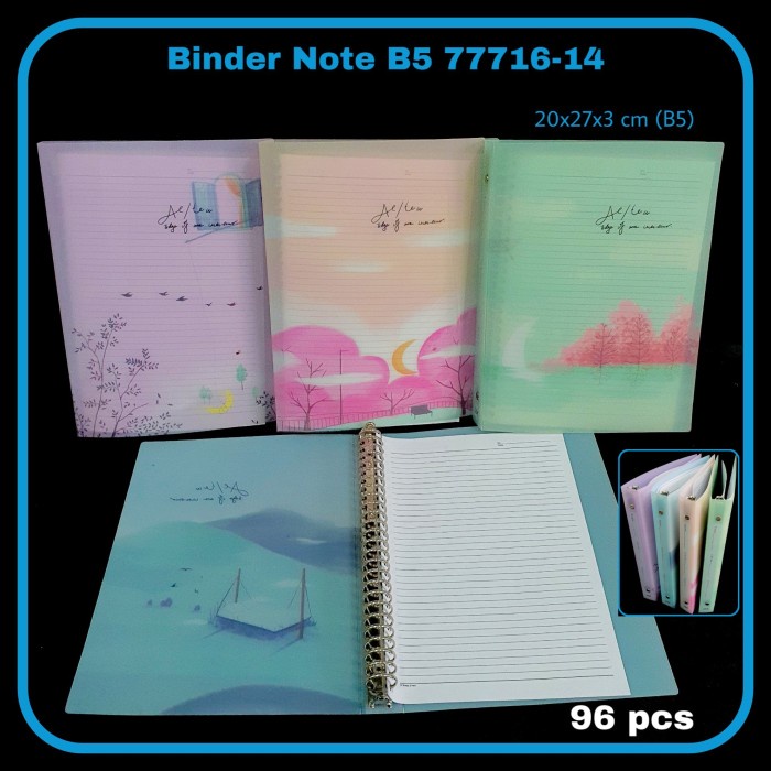 

Kusus Hari Ini Sos Binder Note B5 Wz-77716 Loose Leaf / Buku Ring / Buku Note Promo