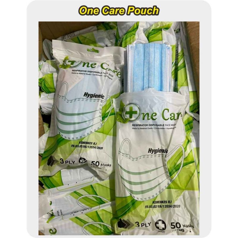 MASKER 3PLY BIRU ONE CARE / MASKER 50PCS ONE CARE / MASKER ONE CARE MURAH KEDIRI