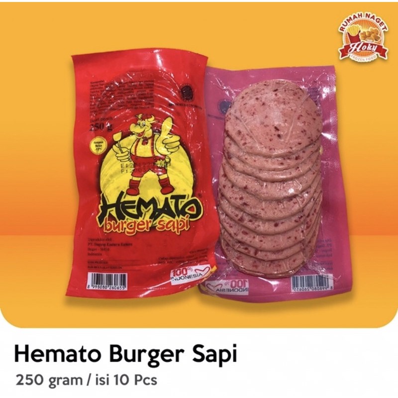 

Hemato Burger Sapi 250 gr