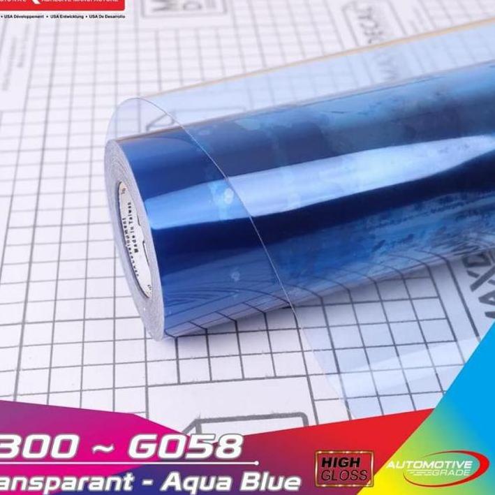 

[Kirim langsung] ♚ stiker HIBRID merk MAXDECAL BLUE AQUA TRANSPARANT eceran ➩ ()