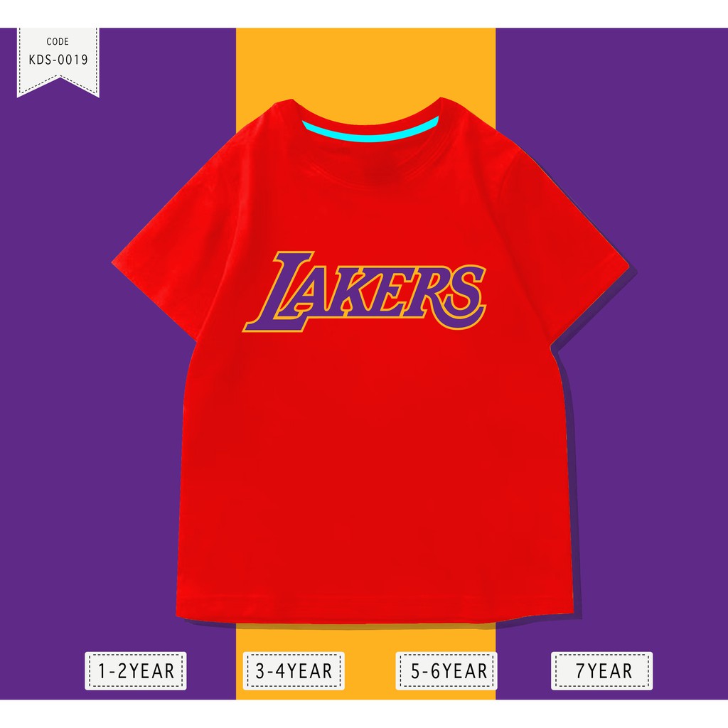 Baju Anak / Kaos Distro DTF Anak Laki Laki dan Perempuan / LAKERS / Unisex / Motif / KIDS