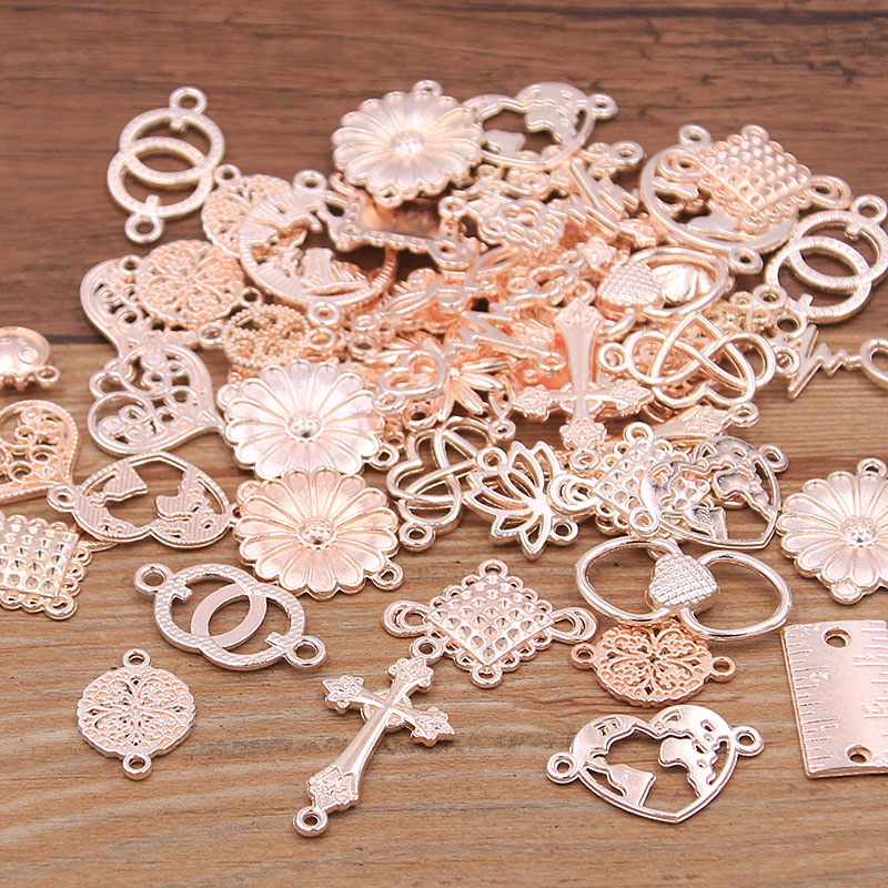 20pcs Konektor Perhiasan Handmade Diy Bahan Metal Alloy Charms