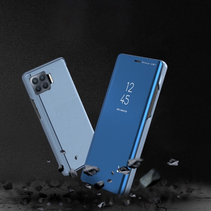 OPPO RENO 4F FLIP CASE CLEAR VIEW MAGNETIC FLIP COVER MIRROR