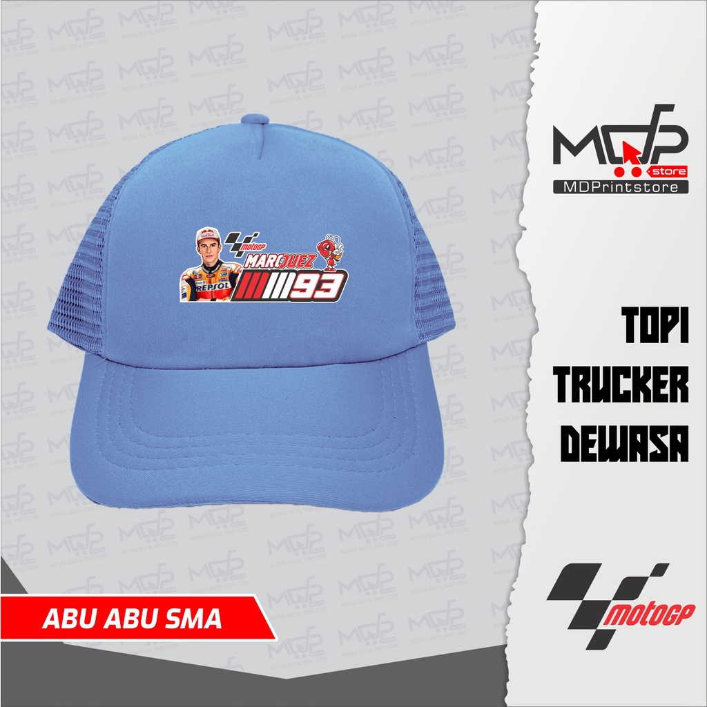 TOPI MARC MARQUEZ 93 MOTOGP MANDALIKA TOPI TRUCKER MDPRINTSTORE